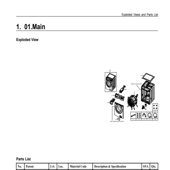 Samsung WF209ANW/XAA Parts Diagram PDF