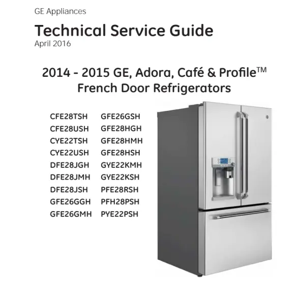 GE CFE28TSHSS Service Manual PDF