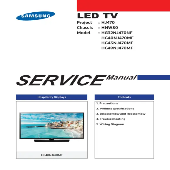 Samsung HG43NJ470MFXZA Service Manual PDF
