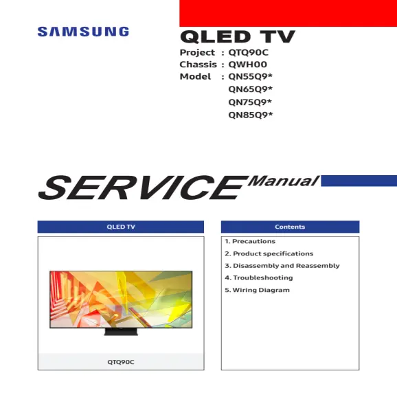 Samsung QN75Q90TAFXZA Service Manual PDF