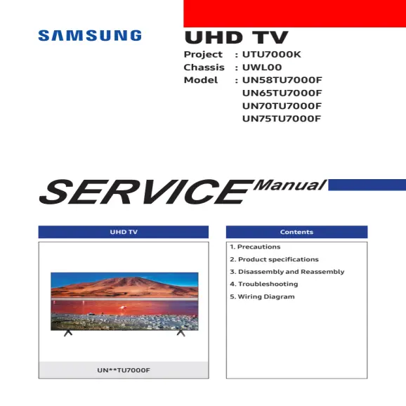 Samsung UN58TU7000F Service Manual PDF