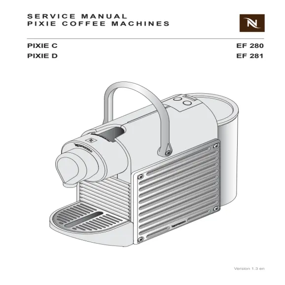 Nespresso Pixie EF 280 and EF 281 Service Manual PDF