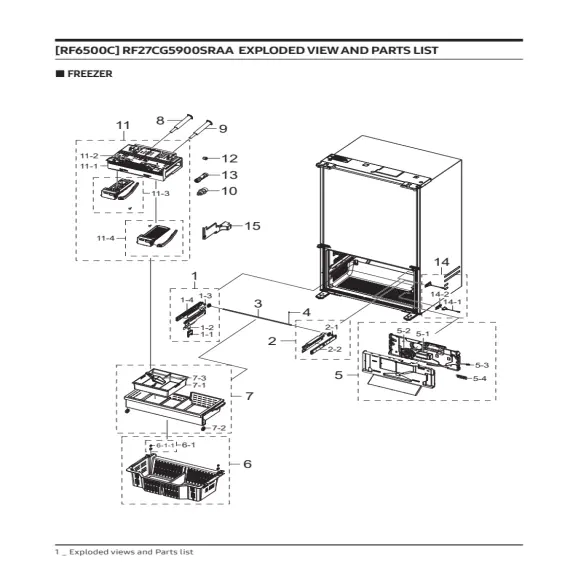 Samsung RF27CG5900SRAA Parts Diagram PDF