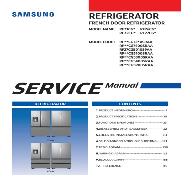 Samsung RF27CG5B10SRAA Service Manual PDF