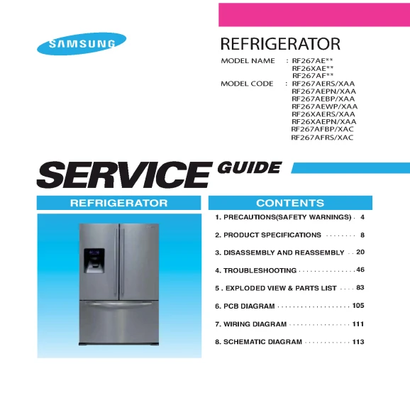 Samsung RF26XAEPN Service Manual PDF